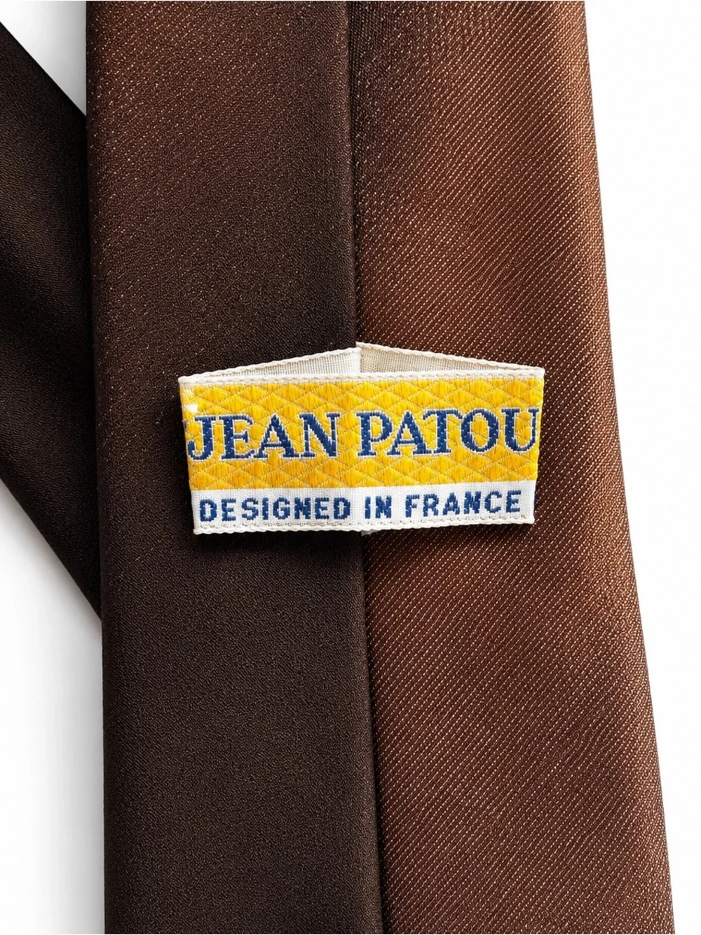 Jean Patou Vintage Brown Gradient Skinny Tie